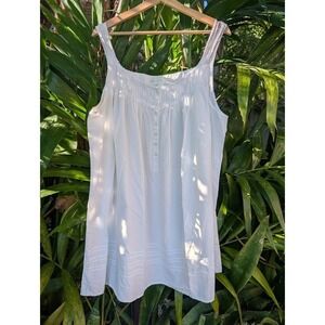 SOLD Eileen West chemise nightgown 1X babydoll  100% cotton cottage core boho